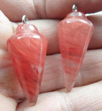 Natural Stone Pendulum Pendant for DIY Jewelry Making Necklace Accessories 10pc