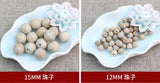 30pcs Natural Camphor Wood Ball Beads 6-20mm DIY Bracelets Jewelry Making