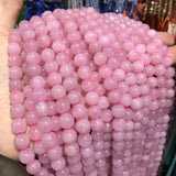 Madagascar Rose Quartzs Beads Pink Crystal Round Beads 6 8 10 mm