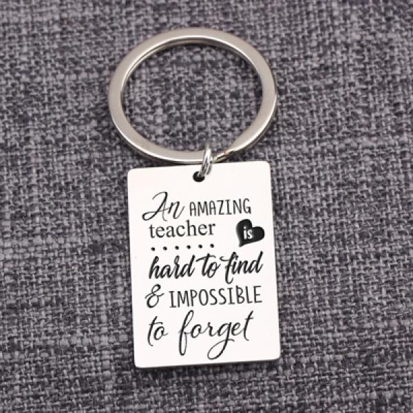 Teacher Gift Appreciation Keychain for Teacher Stainless Steel Key Ring Chain