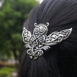 Gothic Witch Celtic Owl Hair Clip Barrette Hairpin Accessories