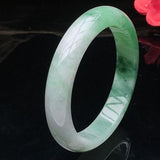 Zheru Natural Burmese Emerald Green Flower 54mm-64mm Bracelet