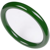 Natural Hetian Jade Green Round Bar 54-62mm Bangle Jewelry Gift