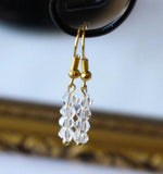 Crystal Silver Fish Hook Dangle Earrings Fine Jewelry Women Gift