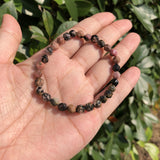 Natural Rhodonite Diamond Shape Bracelet Crystal Quartz Healing Stone Gift