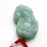 Natural Burmese Jadeite Animal Amulet Pendant, Princess Jewelry