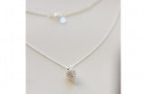925 Silver Pine Cone Choker Necklace for Women Wedding Girls