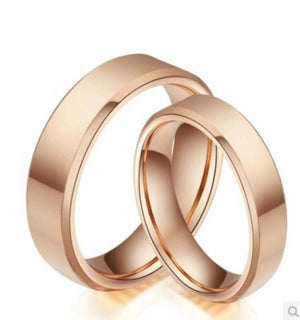 Rose Tungsten Couple Wedding Rings Size 4-14