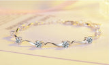 Wave Bracelet Women AAAAA Zirconia Silver Jewelry