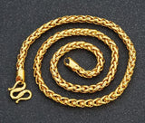 Copper Plated Wheat Ear Necklace for Men and Women