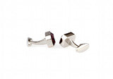 Purple Crystal Cufflinks Brass Material