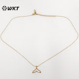 Stainless Steel Scallop Shell Necklace 19inch