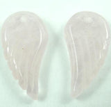 20pcs Natural Stone Wings Pendant Jewelry