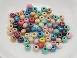 200 Mixed Luster Wood Beads 8mm