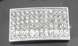 20pcs 18mm Full Rhinestone Bar Slide Charm DIY Jewelry