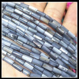 100pcs Mother of Pearl Shell Beads 4x8mm Drum Shape DIY Bracelet Making