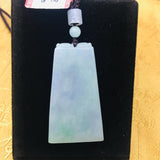 Natural JADE Good Fortune Pendant Necklace with Bead Chain