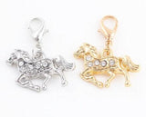 20PCS/lot 24x15mm Rhinestones Horse Pendant Charms DIY Accessory