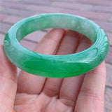 Zheru Jewelry Burmese Jade 54-64mm Bracelet, Princess Jewelry