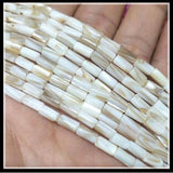 100pcs Mother of Pearl Shell Beads 4x8mm Drum Shape DIY Bracelet Making