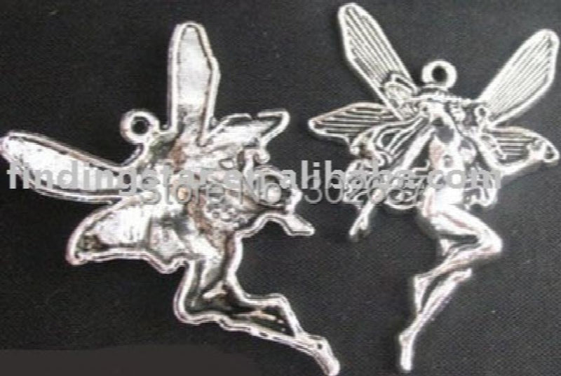 100pcs Tibetan Silver Large Fairy Pendants 43x30mm