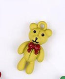 50pcs Bow Bear Alloy Floating Locket Charms for Earring/Garment Accessory