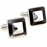 3 Colors Square Enamel Cufflink Cuff Link 1 Pair