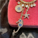 Zircon Beach Starfish Seahorse Earrings for Women
