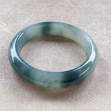 Zheru Jewelry Natural Myanmar Jadeite 54-64mm Two-Color Bracelet for Her