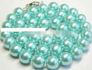 Charming! 12mm Sea Shell Pearl Necklace 17''