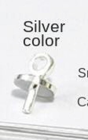 100 pcs Small Flat Cap for 10mm/12mm Glass Ball Pendant Bottle Accessories