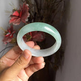 Cert. Natural Myanmar A-Class 54-62mm Ice Green Bracelet