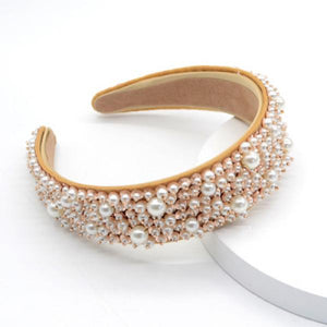 Baroque Women Hair Accessories Pearls Beads Headbands