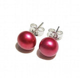 Real Freshwater Pearl Stud Earrings 925 Sterling Silver Jewelry