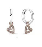 Butterfly Rose Pan Earrings for Women DIY 925 Sterling Silver