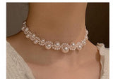 Summer Long Necklace Pearl Clavicle Chain Female
