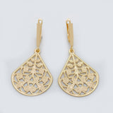 Rose Hollow Big Long Earrings Wedding Jewelry