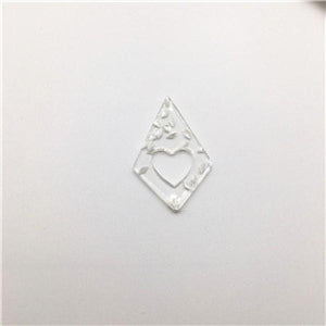 100pcs Clear Acrylic Rhombus Charms for Earrings DIY