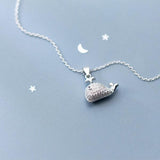 S925 Sterling Silver Dolphin Pendant Necklace