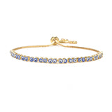 HECHENG 18K Gold Plated Eye Bracelet Enamel Adjustable for Women