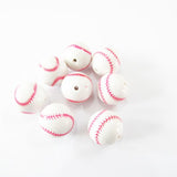 Chunky Acrylic Baseball Beads 20mm 100pcs - Solid Printed - Kids Necklace