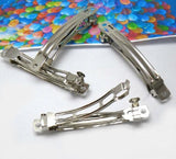100pcs Rhodium Plated Metal Barrette Hair Clip Blank DIY Jewelry Findings