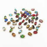 48Pcs/Lot 4x6mm Glass Oval Beads Charms Jewelry Making DIY Supplies