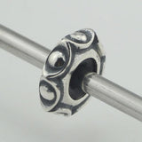 925 Silver Spacer Stopper Heart Flower Charm Bead