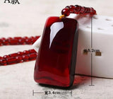 Amber and Honey Wax Pendant Necklace