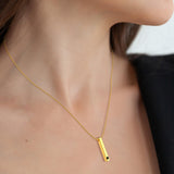 Projection Bar Necklace Personality Photo Pendant