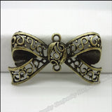 20pcs Vintage Charms Bow Pendant Antique bronze DIY Metal Jewelry Making