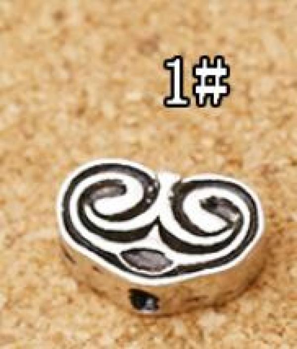 925 Silver Tibetan Mala's Beads Lucky Symbol Buddhist Prayer Amulet Beads
