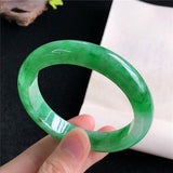 Natural Green Burmese Jadeite Bracelet 54-64mm - Princess Jewelry