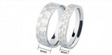 Stainless Steel Small Squares Couple Rings